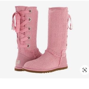 Pink uggs with laces Clearance